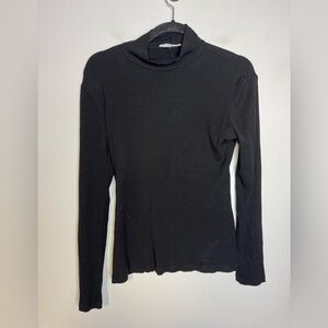 Reformation jeans ribbed mock neck long sleeve top